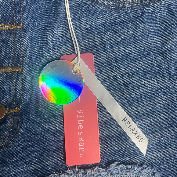 Vibe & Rant Denim High Rise Ripped Wide Leg Flare Jeans - Picture 14 of 16